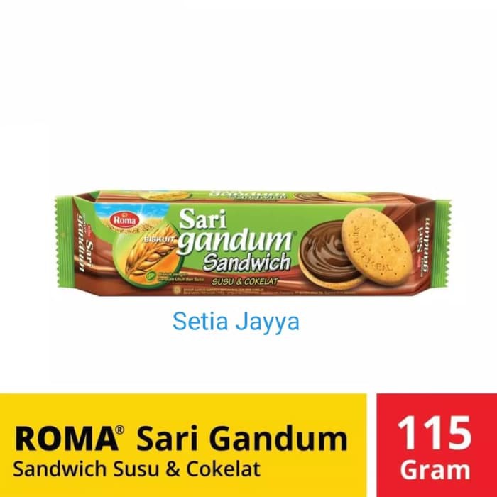 

ROMA SARI GANDUM SANDWICH COKLAT 115gr