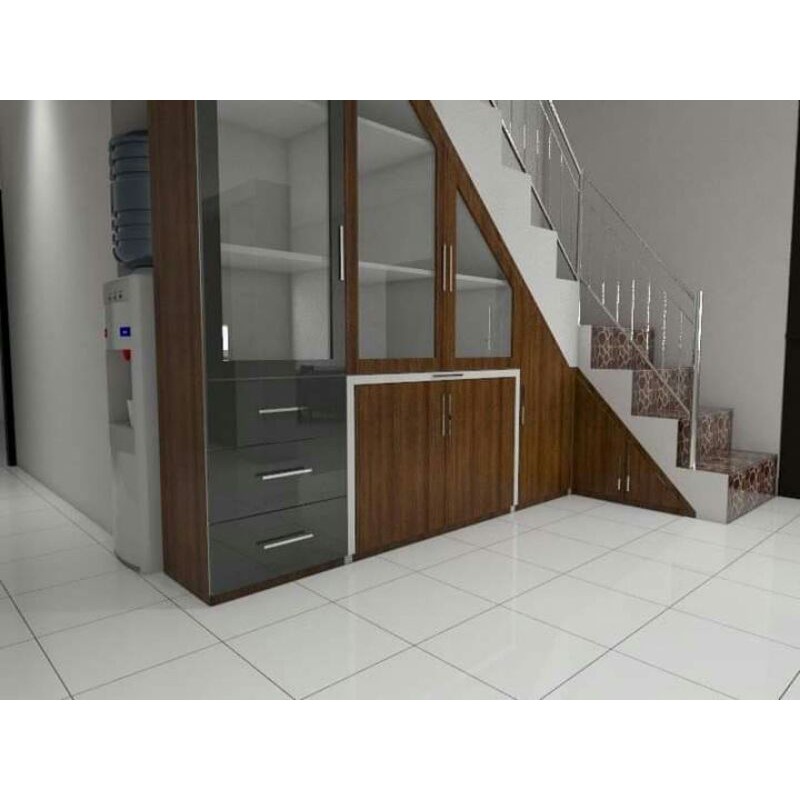 rak bawah tangga/ lemari bawah tangga