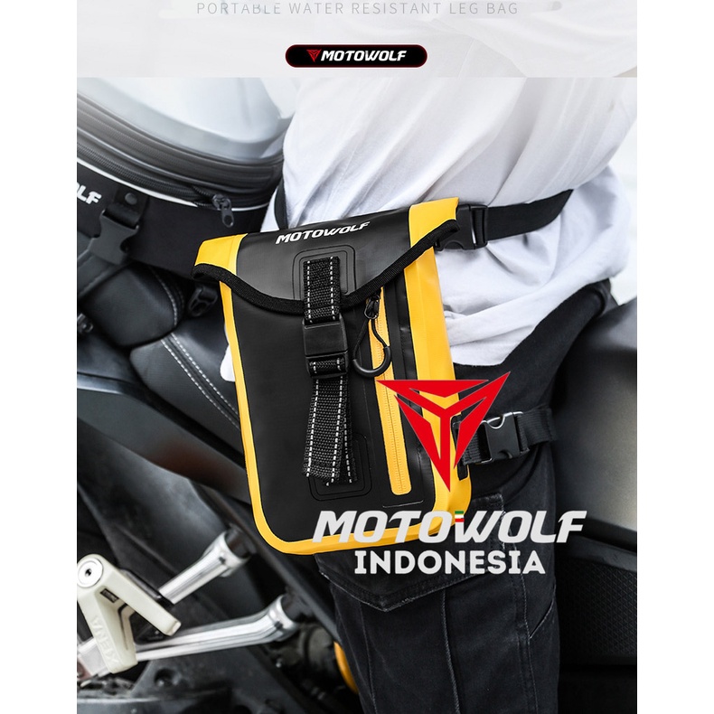 Tas Pinggang Motowolf Anti Air PVC 0708