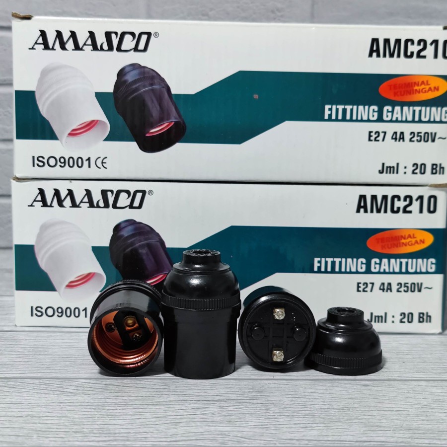 fiting gantung hitam amasco amc210B fitting hitam bagus SNI ORIGINAL