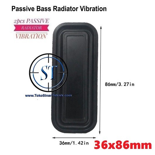 2PCS Bass Speaker Passive 36x86mm 3686 Radiator Bass Metal Rubber Vibration Penambah Penguat Bass Spiker Karet