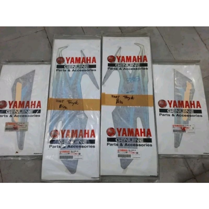 Stripig body decal tangki sticker stiker list dop ali box aki tutup batere Rxking 2005 biru original