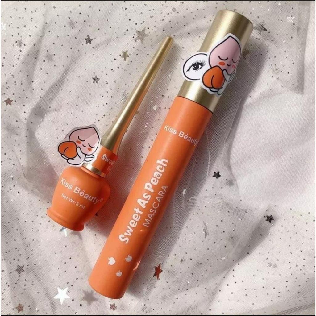 Paket 2in1 Kiss Beauty Peach Mascara &amp; Eyeliner