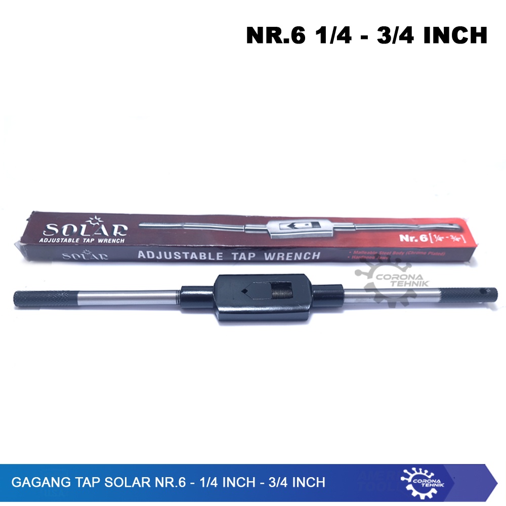 Nr.6 - Gagang Tap Solar - 1/4 Inch - 3/4 Inch (M5-M20)