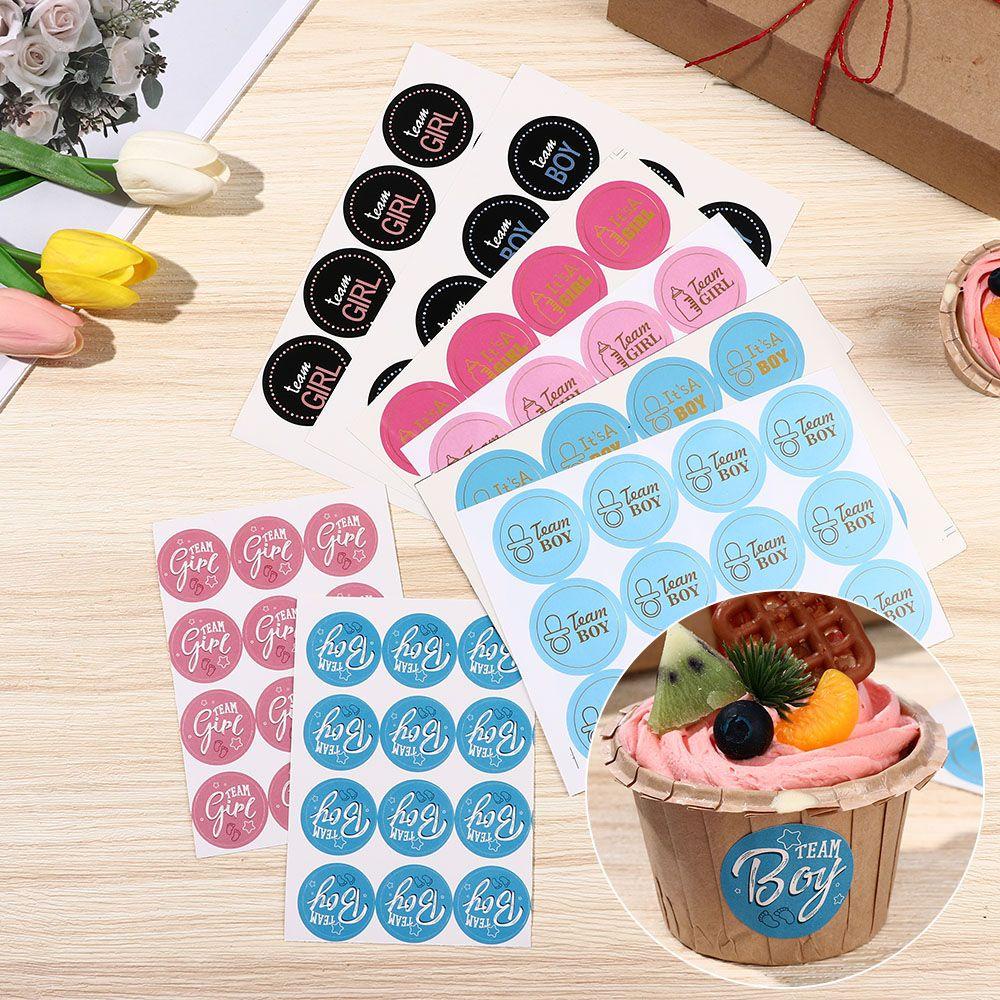 Nanas 120PCS Team Boy/Girl Stiker Pink/Biru Paket Dekorasi Suara Game Paster Baby Shower