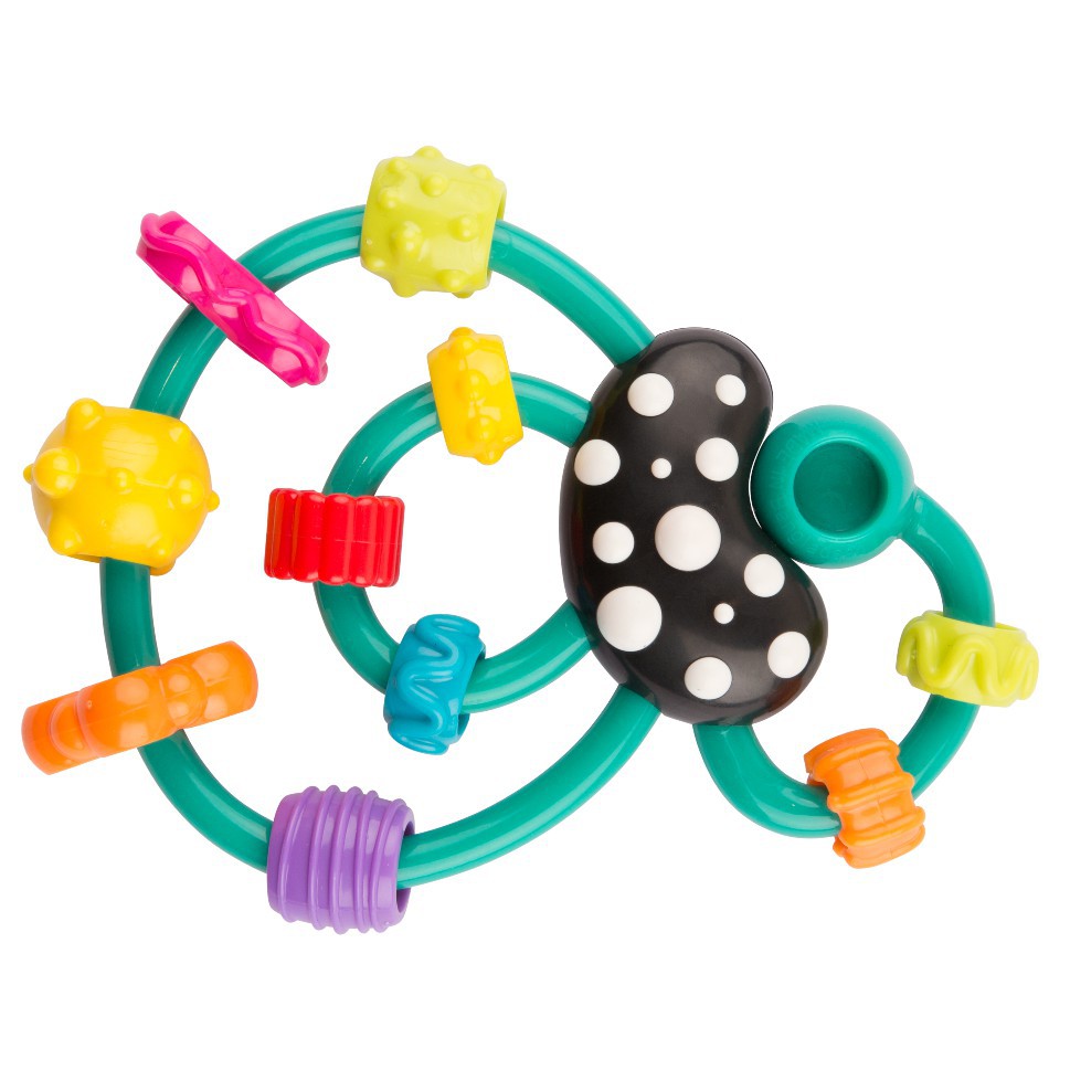 Playgro Swirly Sensory Teething Rattle Gigitan Bayi