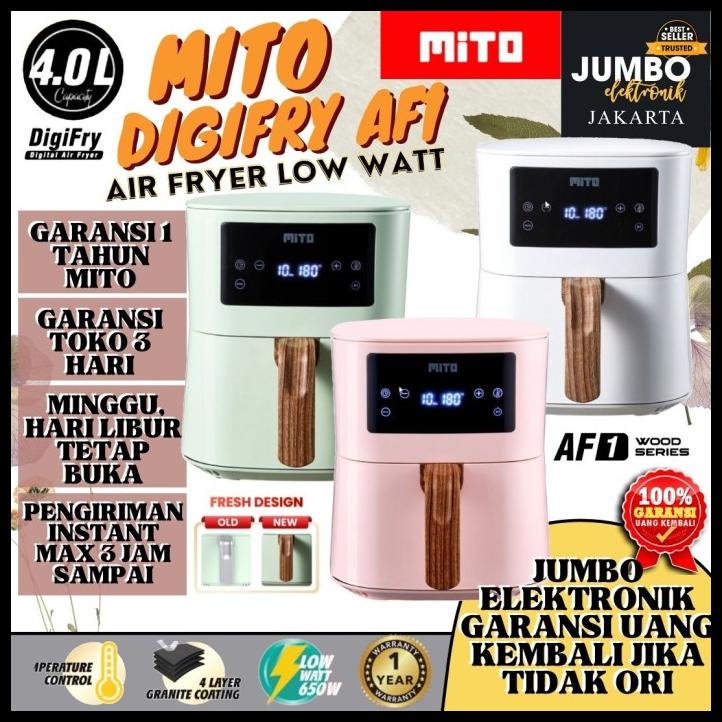Air Fryer Mito Af1 4 Liter Digital Low Watt Mitochiba Mito Air Fryer