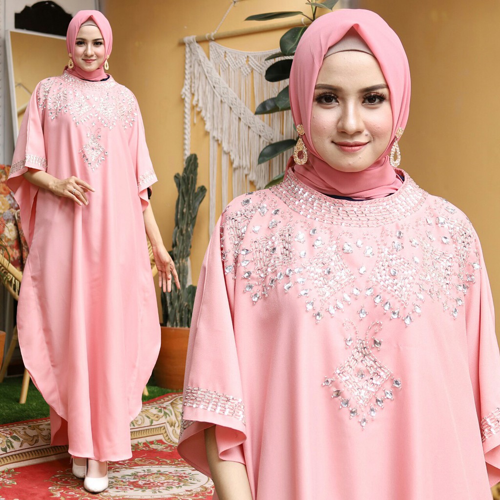 HOPYLOVY - Kaftan Wanita Terbaru Kombinasi Payet Felisia