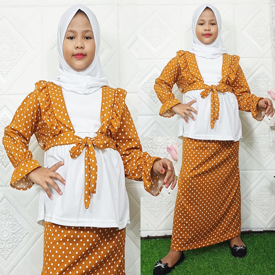 SETELAN ONDE SERAYU BAJU DAN ROK 6-12tahun Anak GL FASHION