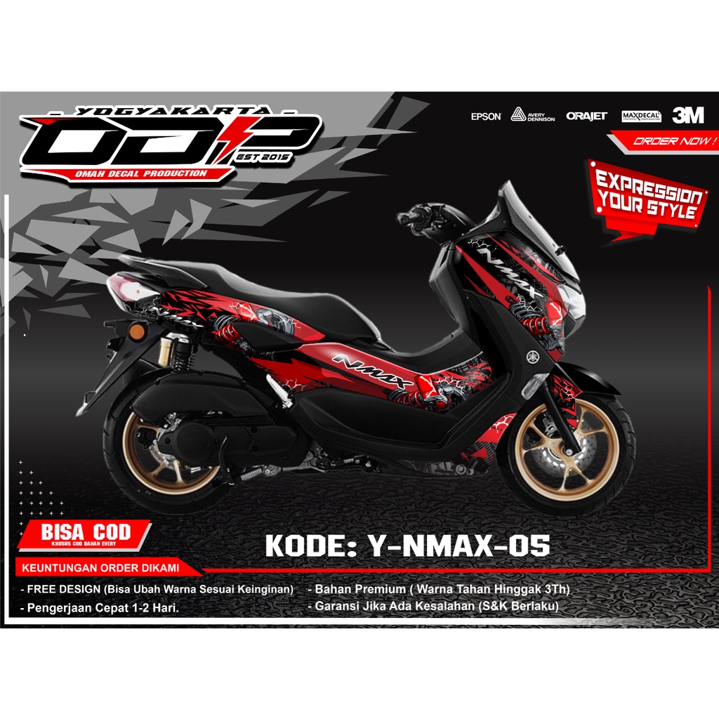 ⭐⭐⭐⭐⭐ VARIASI aksesoris stiker decal NMAX 2020 full body dekal striping YAMAHA new NMAX baru sticker