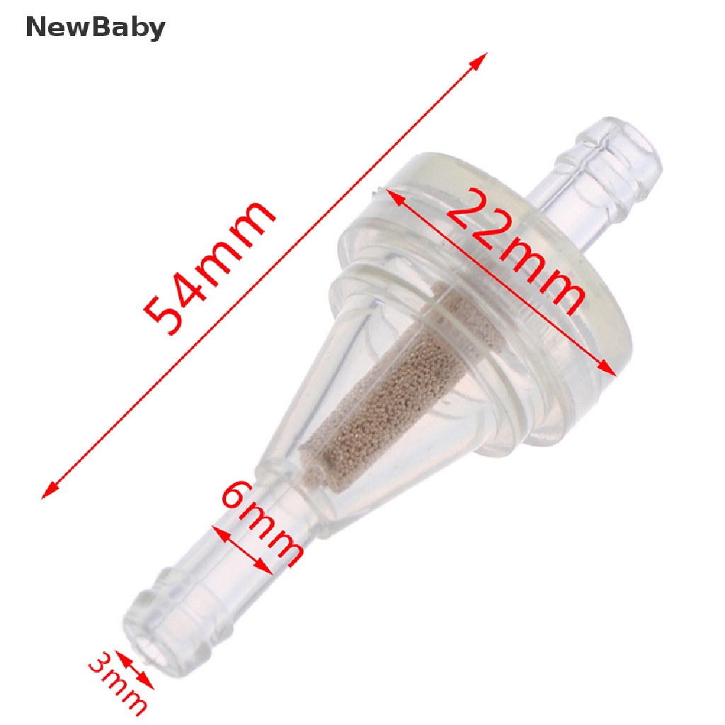 Newbaby Filter Bensin / Oli Inline Bening 1 / 4 &quot;6mm Untuk Motor Universal