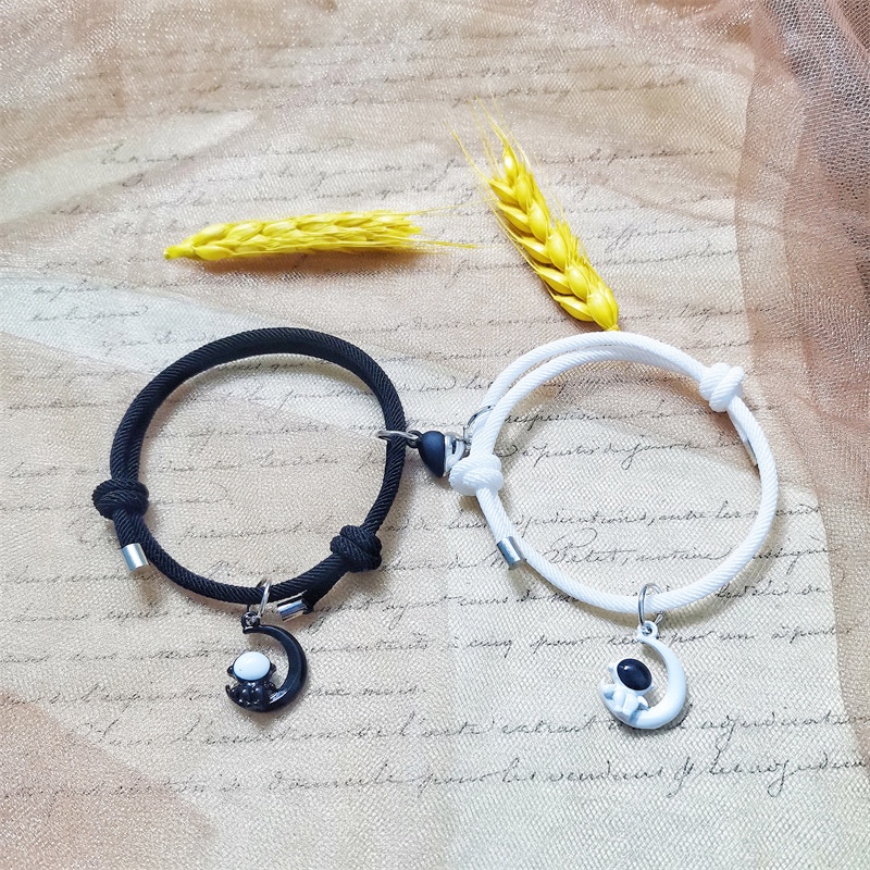 [COD]❤️Gelang Magnet Couple Astronot Desain Gelang Tali Karet Magnet Untuk Pria Dan Wanita Gelang Magnet Couple Bracelets 2 Pcs