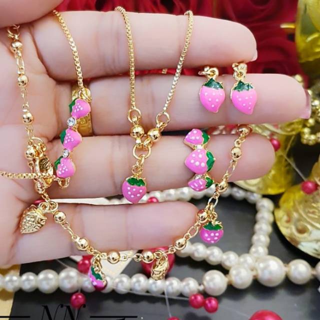 Xuping set perhiasan anak lapis emas 24k 2209