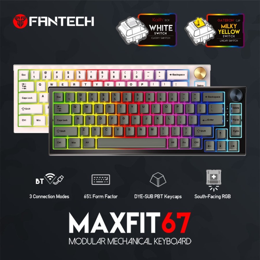 FANTECH MAXFIT67 MK858 WIRELESS MECHANICAL KEYBOARD GAMING MAXFIT 67