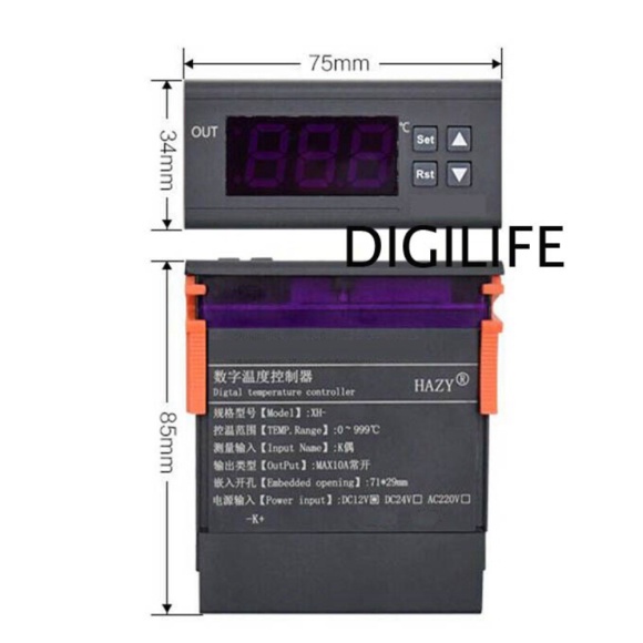 

Ready Stock High Temperature Controller 0-999c Thermostat Controler Termostat Suhu