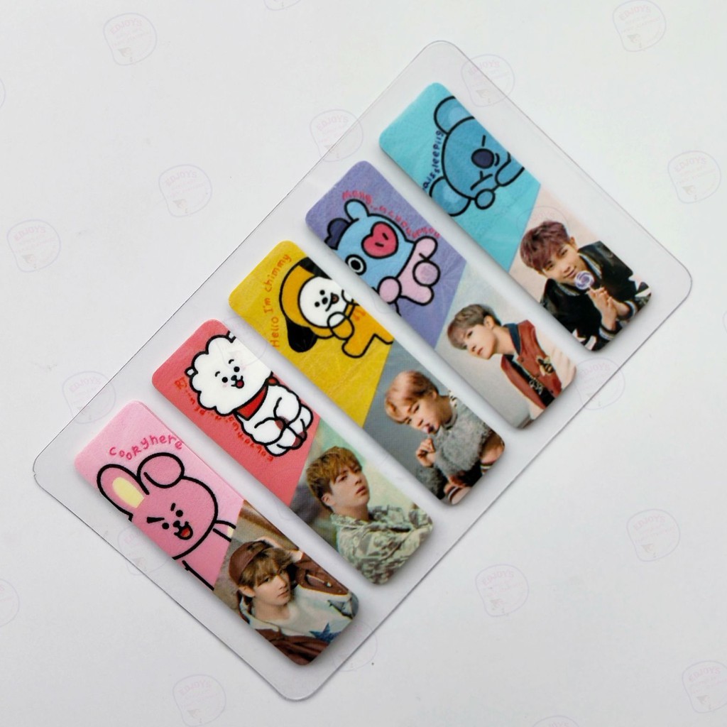 

Catatan tempel / note tempel / memo tempe fancy plastik bt21 / post it bt21 plastik 333