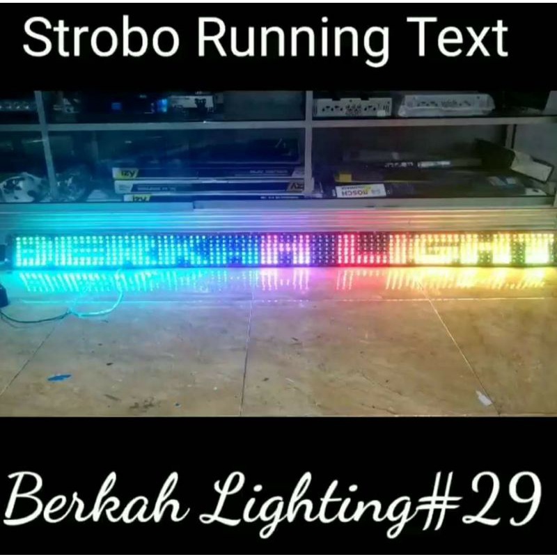 led strobo text 7 baris