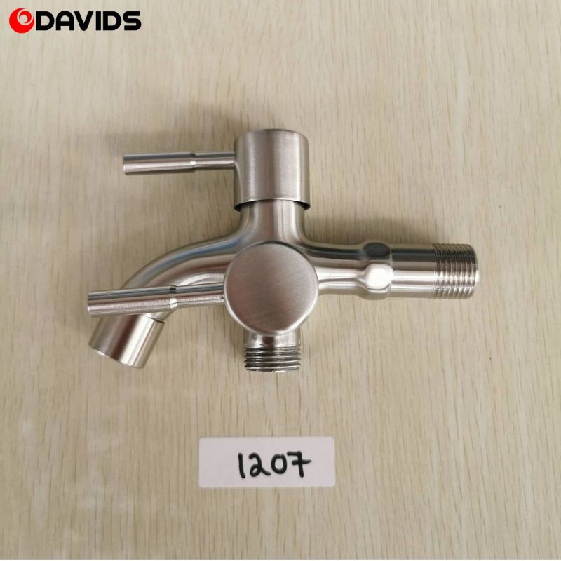 Soligen Kran Shower Cabang Sower Keran Double Dobel Stainless