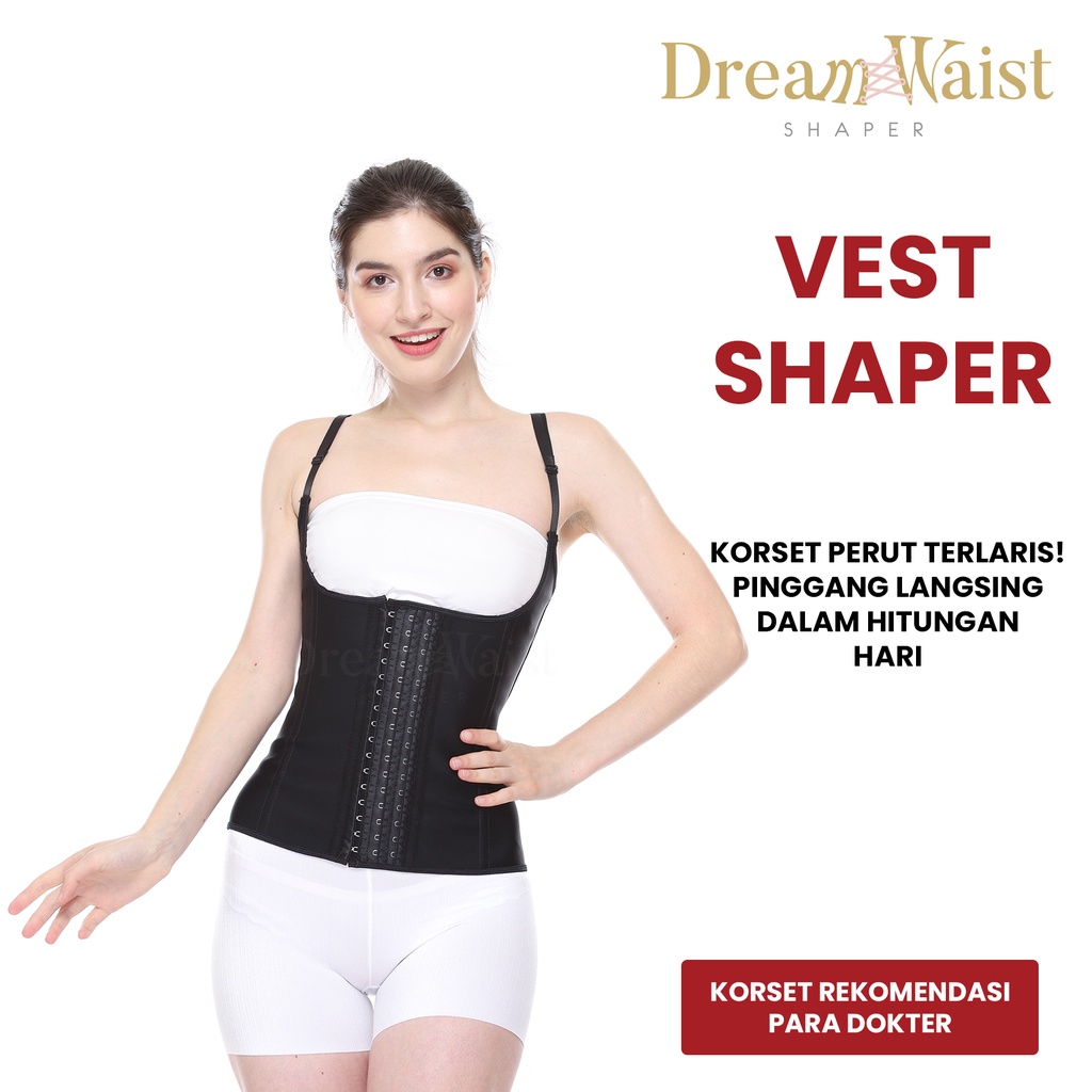 DreamWaist - Vest Shaper - Korset Pelangsing Perut 9 Bones - Korset Postur Tubuh - Korset Perut Terbaik