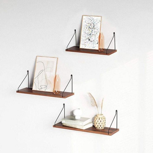 Rak Dinding Kayu Ambalan Shelf Organizer Minimalis Hiasan Kamar Buku Dekorasi Rumah Melayang Tempel DINDING