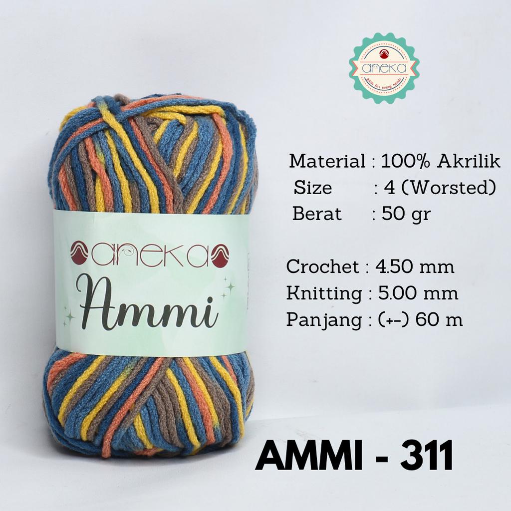 Benang Rajut Ammi / 100% Acrylic / 6 Ply Akrilik - 311