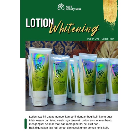 AWS LOTION WHITENING/SUPER PUTIH/TWO IN ONE