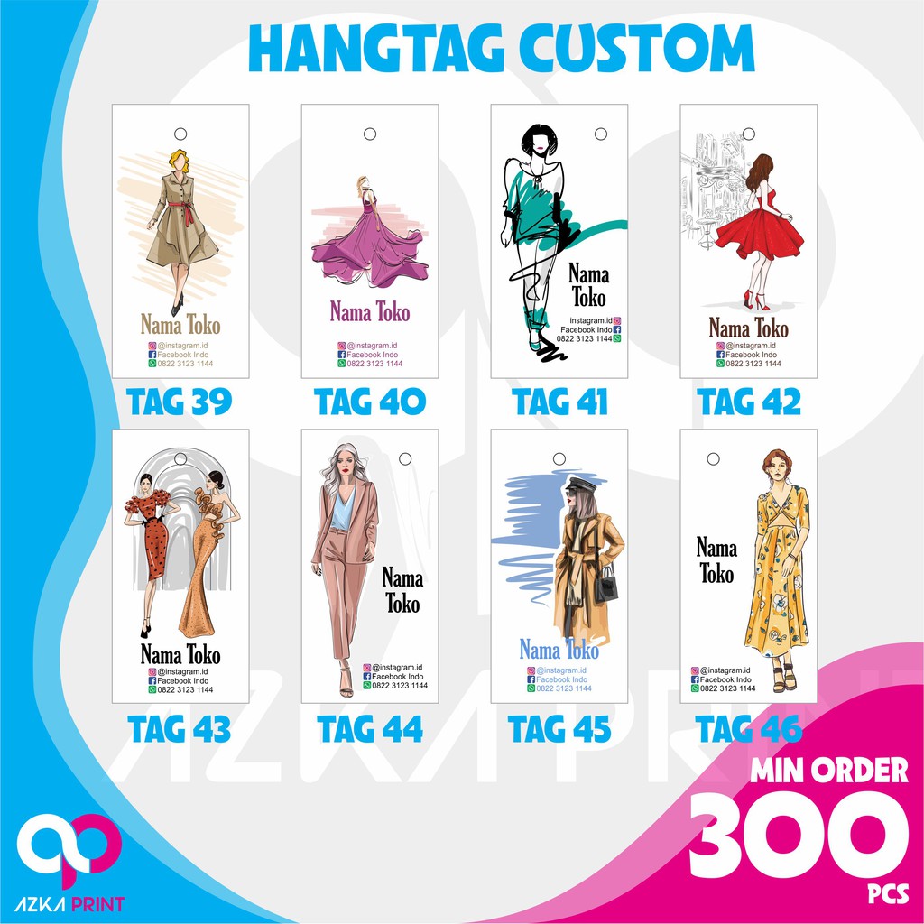 

Hangtag Custom Tema FASHION Part 1 - hangtag baju custom - hang tag custom