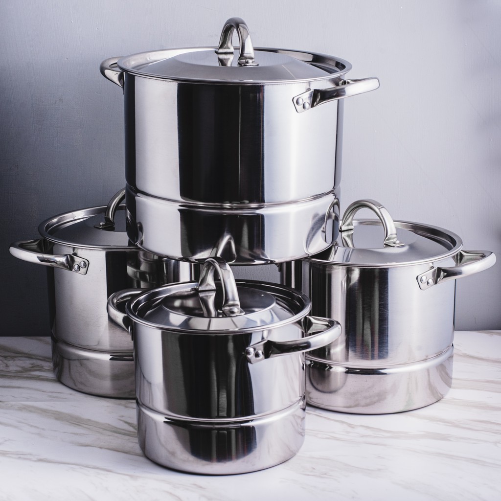 Supra Stockpot Dandang Kukusan Stainless Steel Tebal 8 20 Inci Jual Satuan Shopee Indonesia