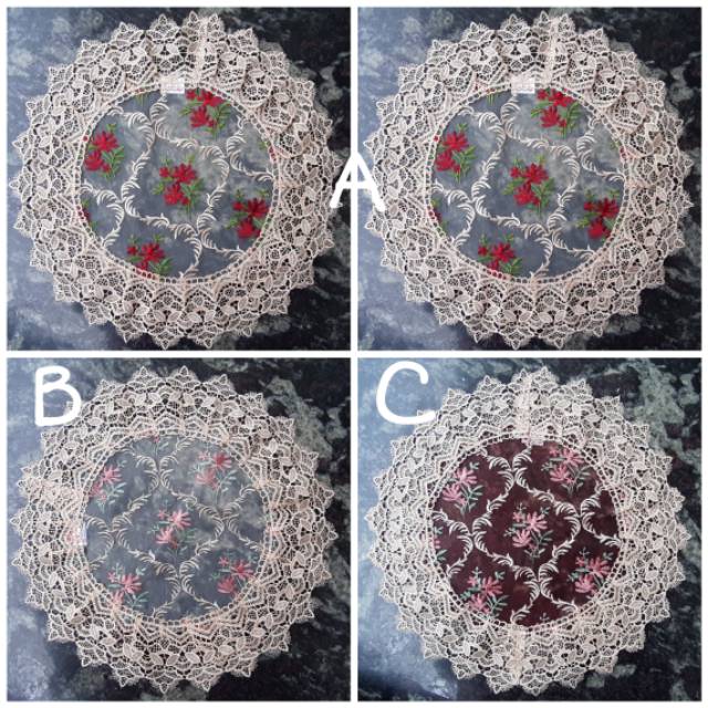 TAPLAK MEJA TAMU BULAT/ TAPLAK MEJA TAMU BULAT KECIL SHABBY MINIMALIS IMPORT