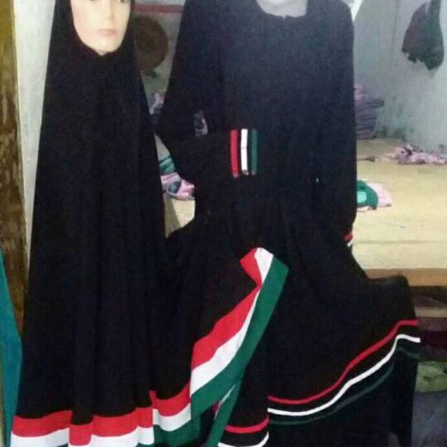 Gamis palestine bahan wolfis