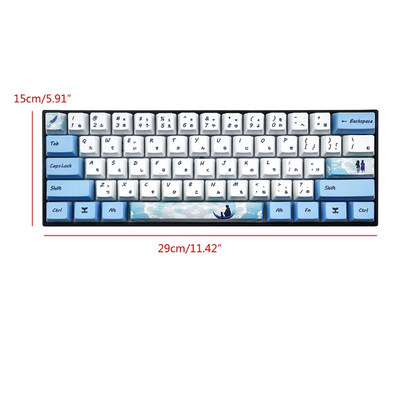 Btsg73 Untuk Key Dye Sublimation Keyboard Keycap PBT OEM Profil Keycap Untuk GH60 GK61