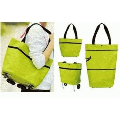 IKILOSHOP foldable shopping bag Troly Trolly Roda Tas Belanja Pengganti Kresek Bahan Kain Lipat Roda