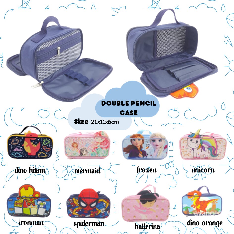 

[FREE GIFT] DOUBLE PENCIL CASE | PEN CASE | PENCIL CASE | TEMPAT PENSIL | KOTAK PENSIL