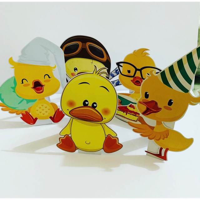 Bebek Lucu / Duck Cute Stand Table / Standing / Hiasan Meja Ultah / Hiasan Dessert Table