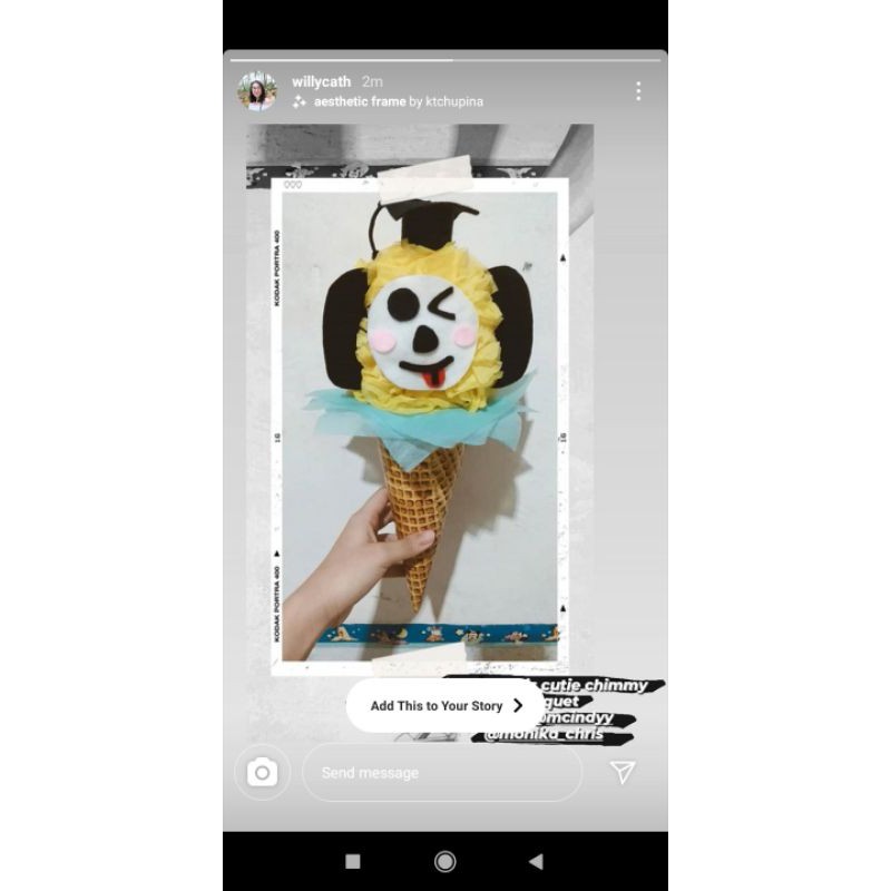 BUKET BUNGA WISUDA CONE KARAKTER CHIMMY BT21/BISA CUSTOM
