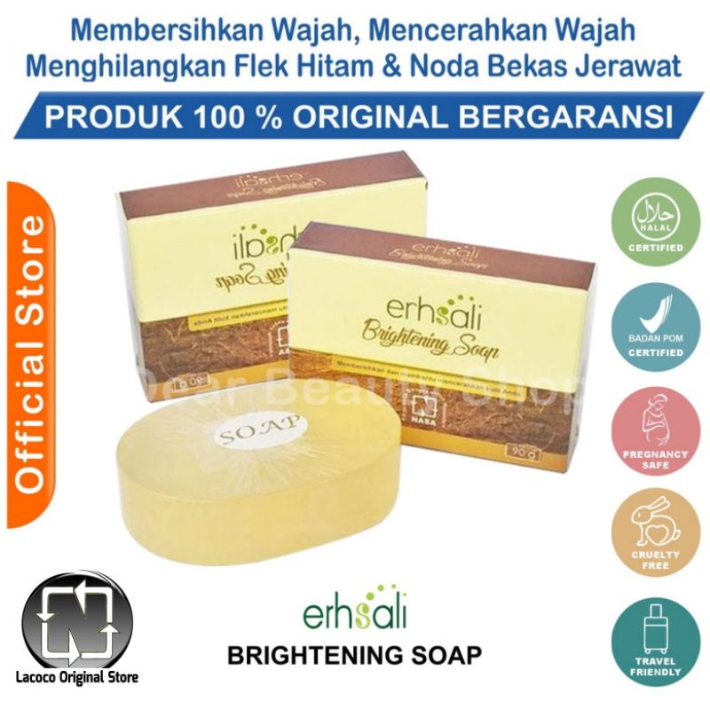 SABUN PENCERAH WAJAH ERHSALI BRIGHTENING SOAP ASLI ORIGINAL NASA