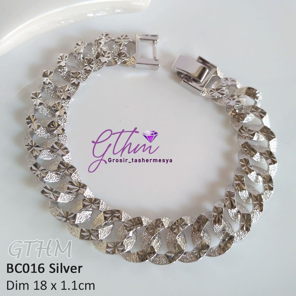 gelang tangan sisik naga ukir halus bc016 silver dan gold xuping lapis emas 18k perhiasan wanita