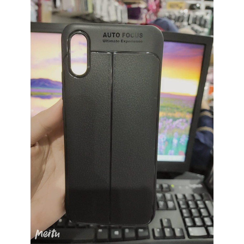 Auto Fokus Redmi 9A 6.53 inchi Leather Soft Case REDMI 9A AUTOFOCUS Motif Kulit Jeruk