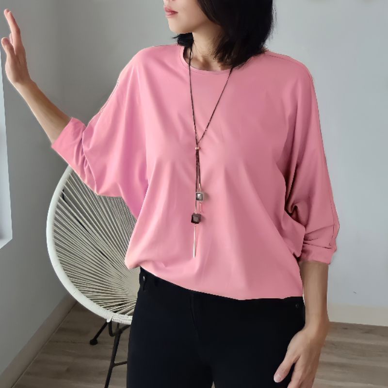 Atasan wanita blouse batwing top kekinian