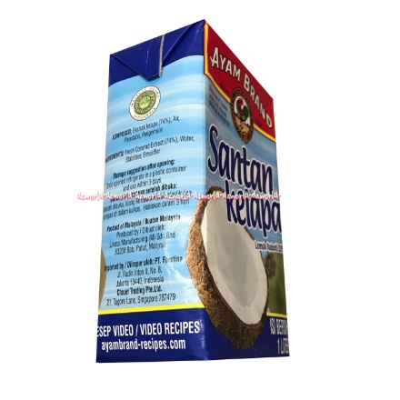 Ayam Brand 1L Santan Kelapa Coconut Milk Tanpa Bahan Pengawet 1 Liter Ayambrand Coconut Instan Santan Santen Instan Siap Pakai Instant