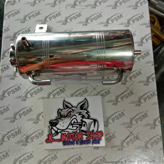 Tabung / Botol Oli Samping / Radiator Chrome Crome Stainles Ninja R RR Satria F1 Zr Rx king  Dll