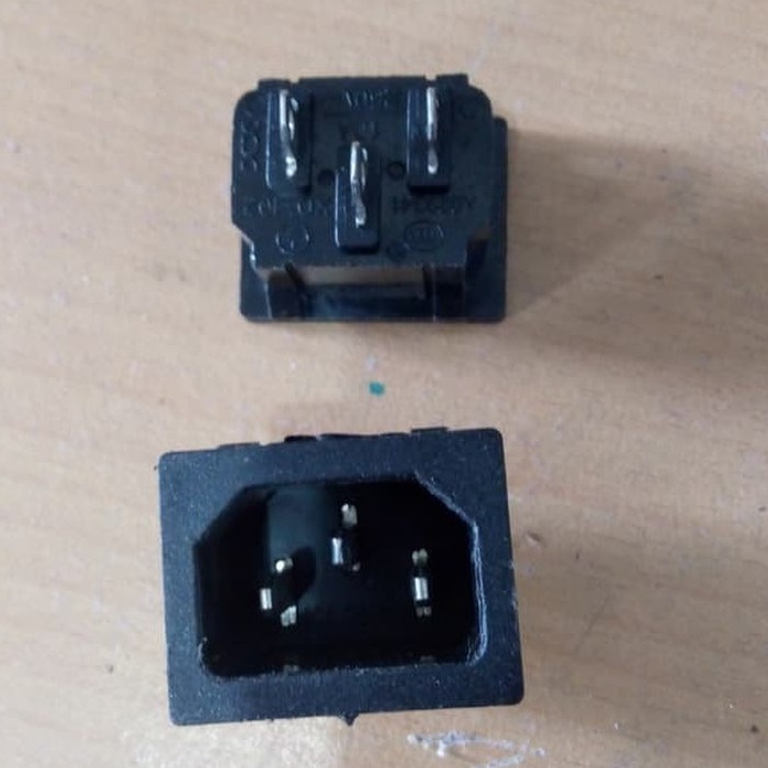 Socket Power AC PC komputer Soket Box tanpa Baut Hitam