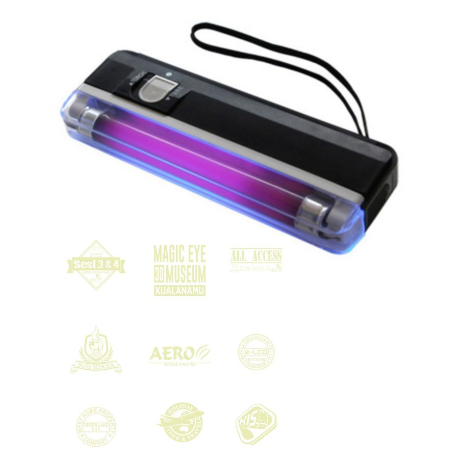 Lampu UV Detector Uang Palsu dan untuk stempel UV (Termasuk Bateray)