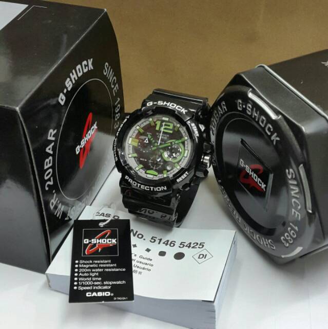 Jam pria G shock GAC110 black series plus box kaleng