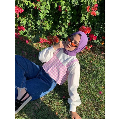 ilook | Tanktop Anjas | Tanktop Serena Gingham | Tanktop Outer Bahan Creap Motif Kotak-3