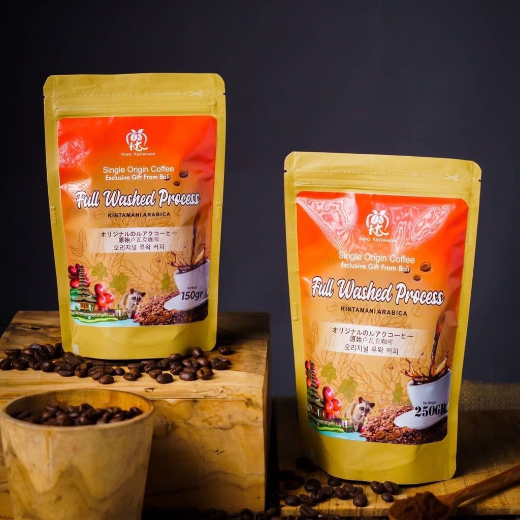 

Kopi Bubuk Bali King Kintamani Arabica Full Washed Process 150 gram/250 gram