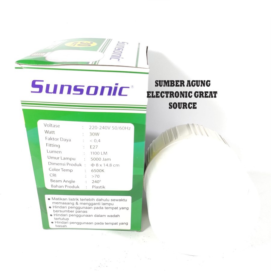 Sunsonic Lampu Kapsul LED 30W Besar Terang Berkualitas Murah Capsule L