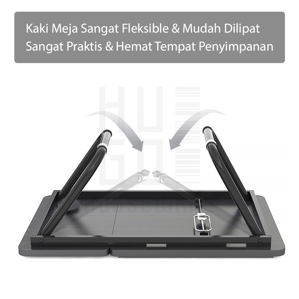 HUGO Meja Laptop Lipat Foldable Desk Zoomer Belajar Serbaguna