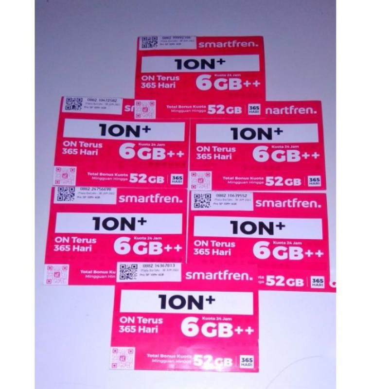 Kartu perdana Smartfren 1ON+  3GB++ Gratis 3GB 24Jam