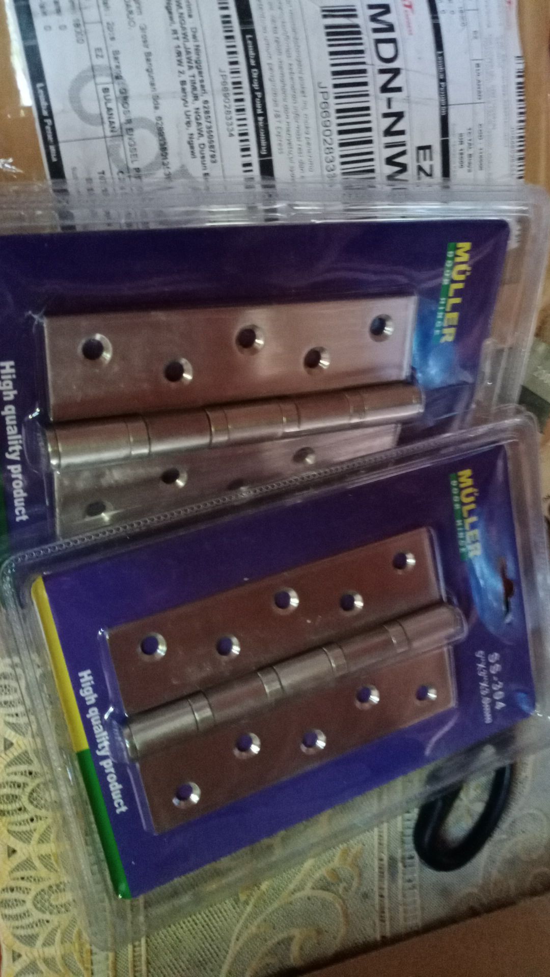 Grosir Engsel Pintu / Engsel Jendela Stanlis Sus 304 Merk Muller Termurah